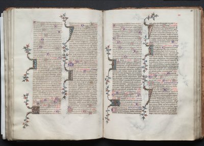 Das Gotha Missale: Fol. 81r, Text, ca. 1375 von Master of the Boqueteaux