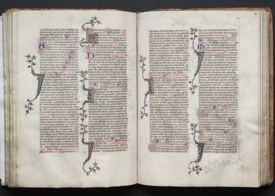 Das Gotha Missale: Fol. 82r, Text, ca. 1375 von Master of the Boqueteaux