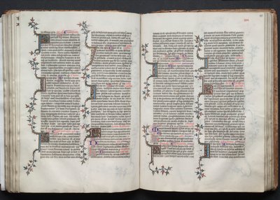 Das Gotha Missale: Fol. 84v, Text, ca. 1375 von Master of the Boqueteaux