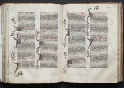 Das Gotha Missale: Fol. 85v, Text, ca. 1375 von Master of the Boqueteaux