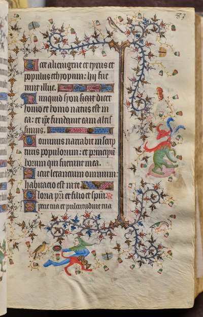 Stundenbuch von Karl dem Edlen, König von Navarra (1361-1425): fol. 42r, Text von Master of the Brussels Initials and Associates