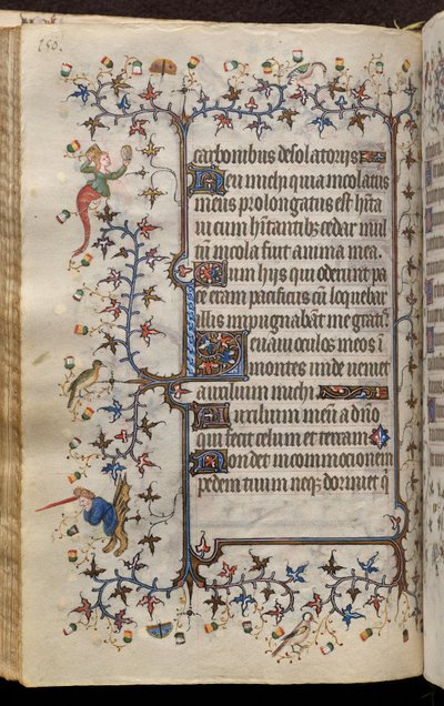 Stundenbuch von Karl dem Edlen, König von Navarra (1361-1425): fol. 75v, Text von Master of the Brussels Initials and Associates