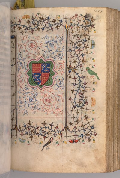 Stunden von Charles dem Edlen, König von Navarra 1361-1425: fol. 137r, Wappen..., um 1405 von Master of the Brussels Initials and Associates