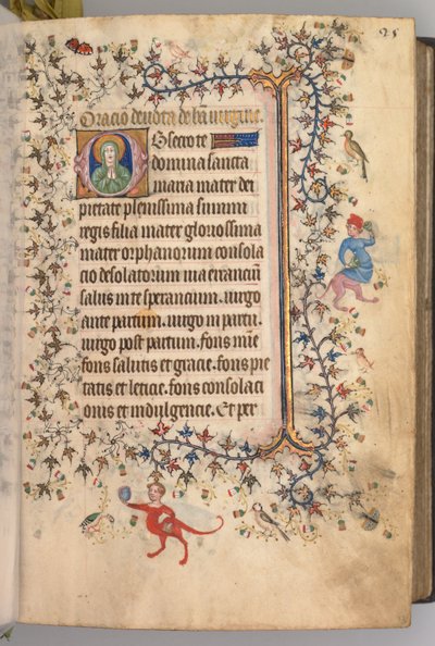 Stundenbuch von Karl dem Edlen, König von Navarra 1361-1425: fol. 13r, Text, ca. 1405 von Master of the Brussels Initials and Associates