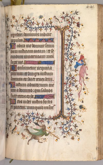 Stundenbuch von Karl dem Edlen, König von Navarra 1361-1425: fol. 215r, Text, um 1405 von Master of the Brussels Initials and Associates