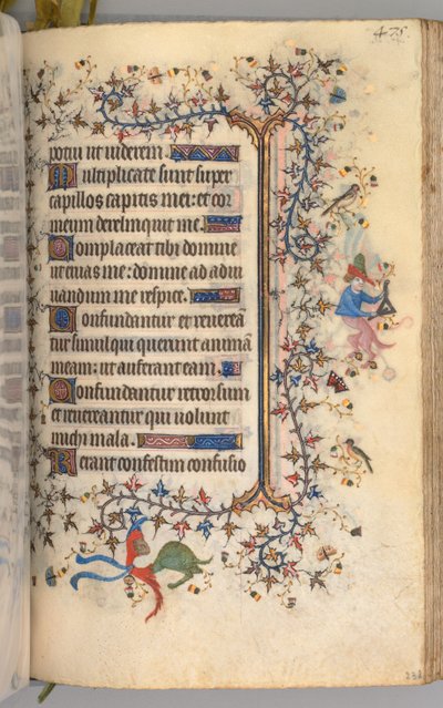 Stundenbuch von Charles dem Edlen, König von Navarra 1361-1425: fol. 232r, Text, ca. 1405 von Master of the Brussels Initials and Associates