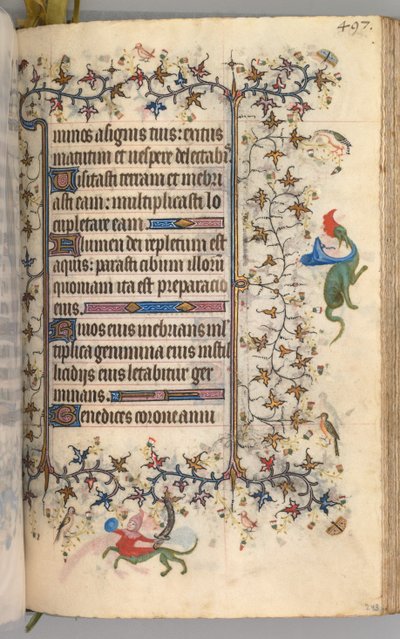Stundenbuch von Karl dem Edlen, König von Navarra 1361-1425: fol. 243r, Text, ca. 1405 von Master of the Brussels Initials and Associates