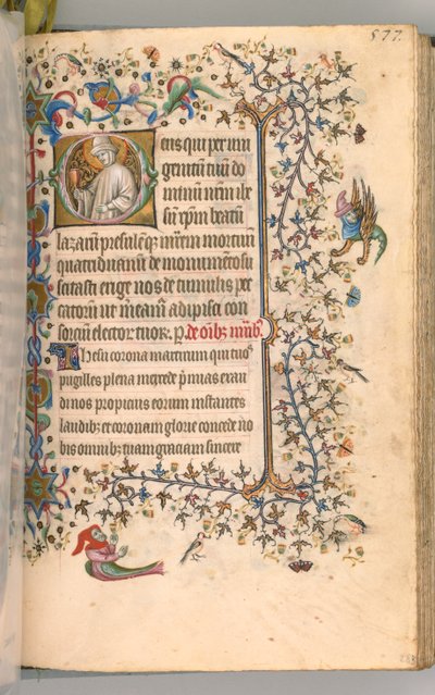 Stundenbuch von Karl dem Edlen, König von Navarra, fol. 283r, St. Lazarus, ca. 1405 von Master of the Brussels Initials and Associates