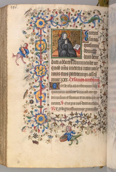 Stundenbuch von Charles dem Edlen, König von Navarra 1361-1425, fol. 287vr, St. Benoit, ca. 1405 von Master of the Brussels Initials and Associates