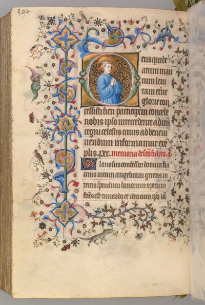 Stundenbuch von Karl dem Edlen, König von Navarra 1361-1425, fol. 291v, Text, ca. 1405 von Master of the Brussels Initials and Associates