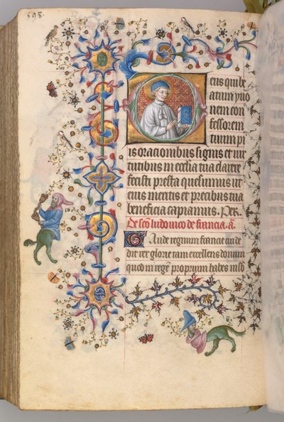 Stundenbuch von Karl dem Edlen, König von Navarra 1361-1425, fol. 293v, St. Yoon, um 1405 von Master of the Brussels Initials and Associates