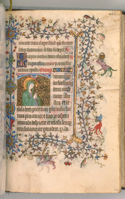 Stundenbuch von Karl dem Edlen, König von Navarra 1361-1425, fol. 297r, St. Elisabeth, ca. 1405 von Master of the Brussels Initials and Associates