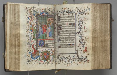 Stundenbuch von Karl dem Edlen, König von Navarra 1361-1425: fol. 79r, Text, um 1405 von Master of the Brussels Initials and Associates