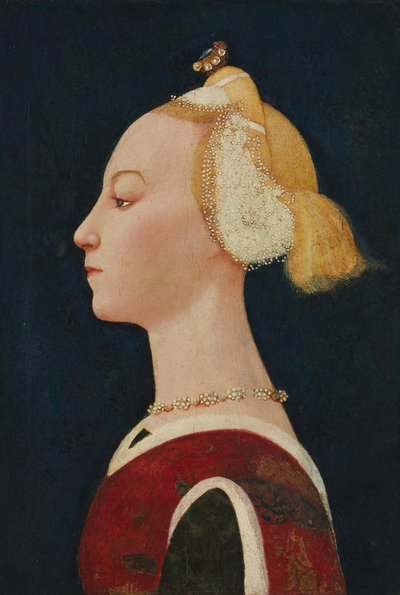 Porträt einer Frau, wahrscheinlich 1450er Jahre von Master of the Castello Nativity