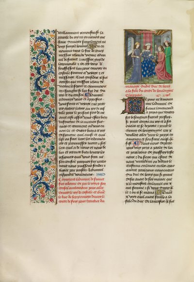Der König von Frankreich sendet einen Boten zum König von Spanien von Master of the Copenhagen Caesar