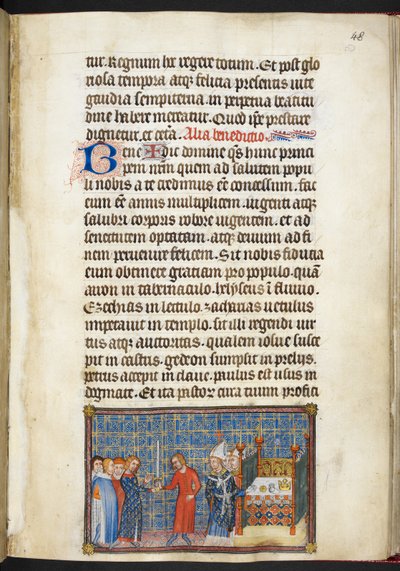 Der König übergibt das Schwert an den Seneschall (Herzog von Anjou), aus dem 