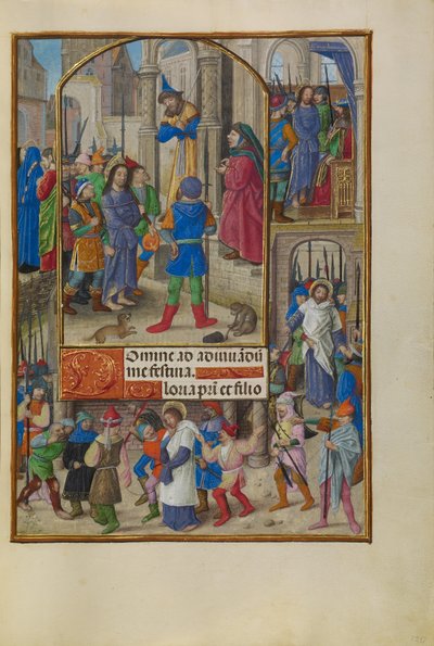 Christus vor Kaiphas von Master of the Dresden Prayer Book