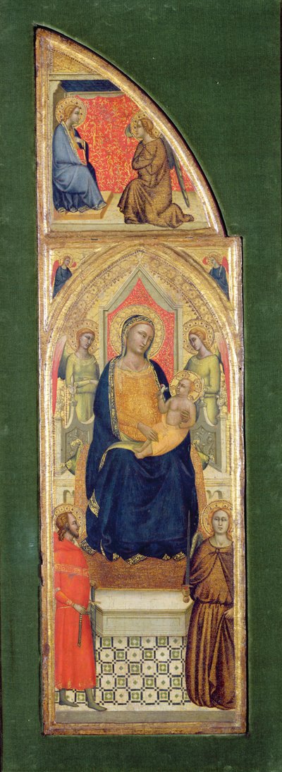 Die thronende Jungfrau mit Kind von Master of the Fabriano Altarpiece (attr. to)