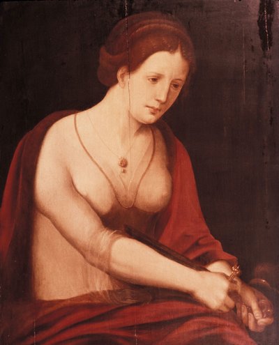 Der Tod der Lucretia von Master of the Female Half Lengths