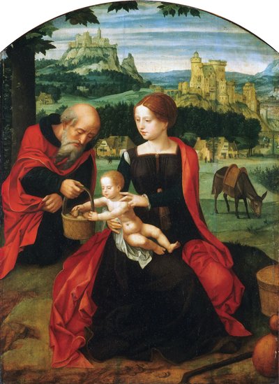 Die Rast auf der Flucht nach Ägypten von Master of the Female Half Lengths