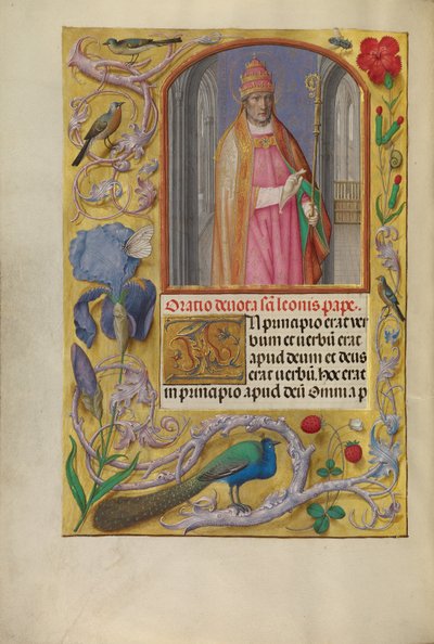 Papst Leo von Master of the First Prayer Book of Maximilian
