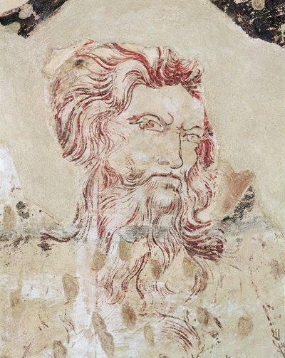 Detail von St. Onuphrius und Szene aus seinem Leben von Master of the Fogg Pieta
