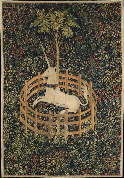 Das Einhorn in Gefangenschaft von Master of the Hunt of the