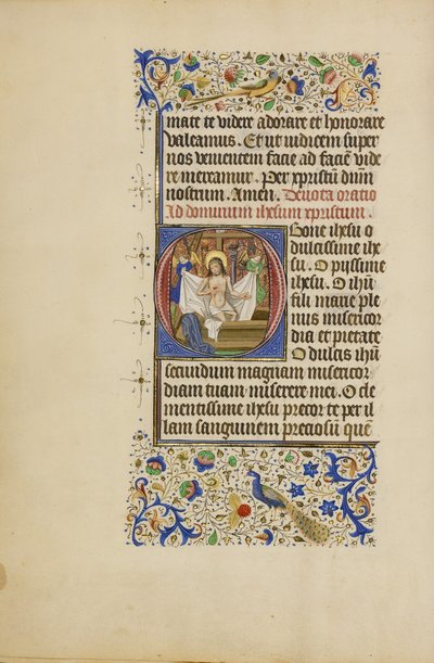 Initiale O: Der Schmerzensmann von Master of the Llangattock Hours
