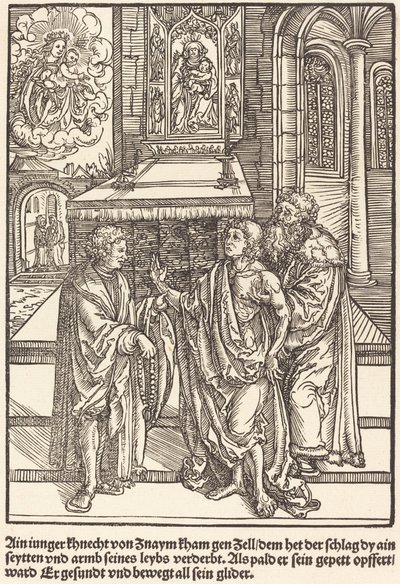 Ein junger Knecht von Znaym ... von Master of the Miracles of Mariazell