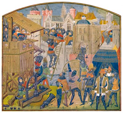 Belagerungszug, fünfzehntes Jahrhundert MS. Roy. 14 E. iv., c1470, 1903 von Master of the Vienna and Copenhagen