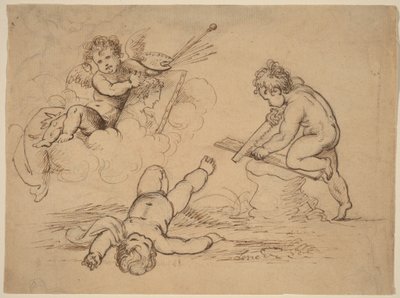 Allegorie: Vier Putti von Mather Brown