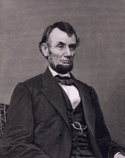Abraham Lincoln, graviert nach einem Foto von William G. Jackman von Mathew (after) Brady