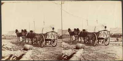 Armee-Wagen zum Versorgungslager, City Point, für Nachschub von Mathew B. Brady