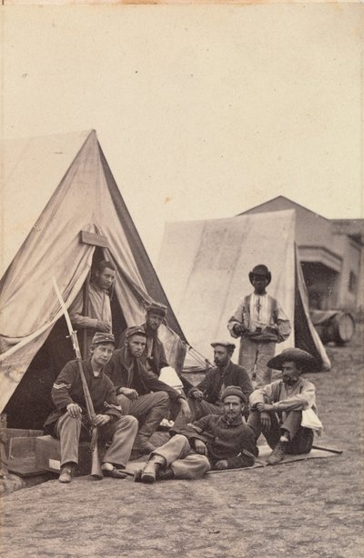 [Lagerszene mit Soldaten der 22. New York State Miliz, Harper