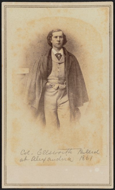 Carte-de-visite Porträt von Col. Elmer Ephraim Ellsworth von Mathew Brady