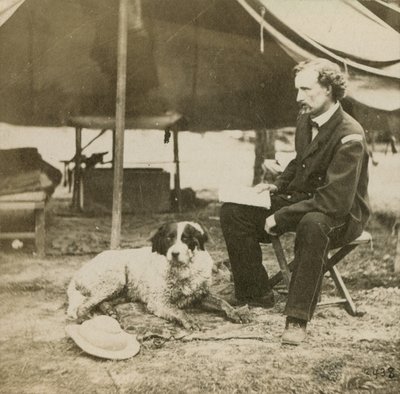 General Custer (1839-76) an seinem Hauptquartier, ca. 1864 von Mathew B. Brady