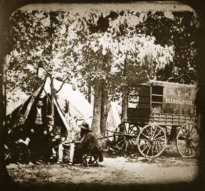 Hauptquartier des New York Herald im Feld bei Culpeper Court House, 1863 von Mathew B. Brady