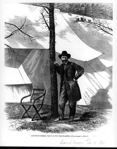 Generalleutnant Ulysses S. Grant an seinem Hauptquartier, Illustration aus 