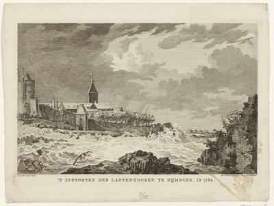 Einsturz des Lappenturms in Nijmegen, 1784 von Mathias de Sallieth
