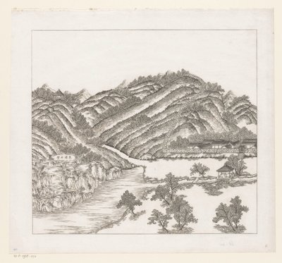 Ansicht eines Teils des kaiserlichen Sommerpalastes in Chengde (Jehol) in China von Matteo Ripa