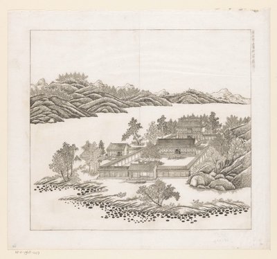 Ansicht eines Teils des kaiserlichen Sommerpalastes in Chengde (Jehol) in China von Matteo Ripa