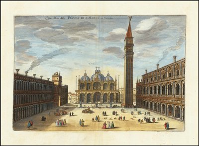 Der andere Teil des Markusplatzes in Venedig von Matthaus Merian