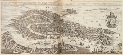 Panorama von Venedig. Aus Newe Archontologia cosmica von Johann Ludwig Gottfried, 1646 von Matthaus the Elder Merian