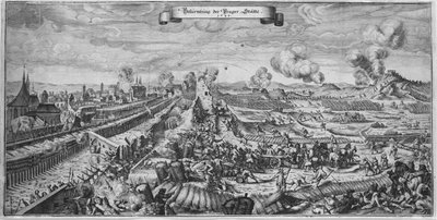 Die Schlacht von Prag im Oktober 1648, 1648 von Matthaus the Elder Merian