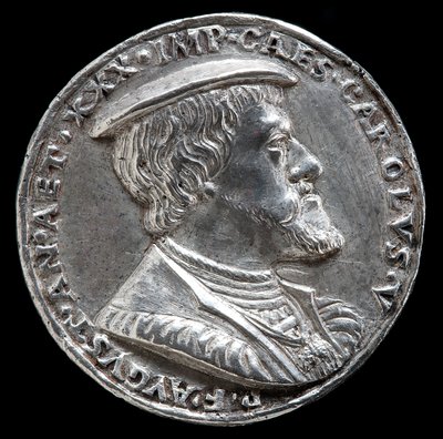 Karl V., 1500-1558, König von Spanien 1516-1556, Heiliger Römischer Kaiser 1519 [Vorderseite], 1530 von Matthes Gebel