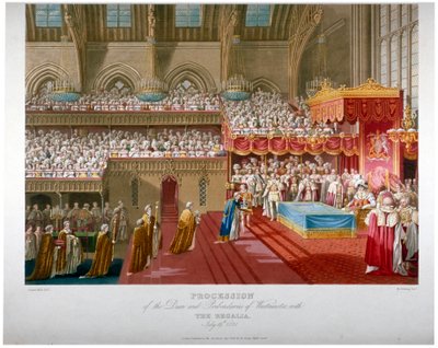 Krönung von König George IV., Westminster Hall, London, 1821-1824 von Matthew Dubourg
