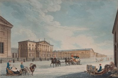Ansicht der Imperial Bank und der Geschäfte in St. Petersburg, 1815 von Matthew Dubourg