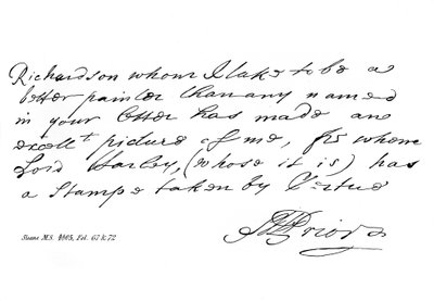 Teil eines Briefes von Matthew Prior, dem Dichter von Matthew Prior