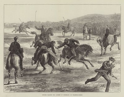 Offiziere spielen Polo auf Woolwich-Common von Matthew White Ridley