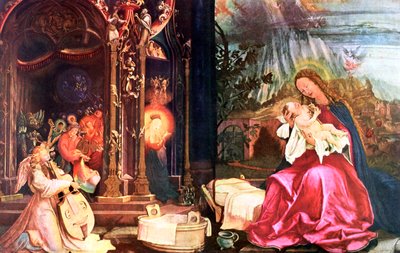 Die Geburt der Antoniner von Isenheim, ca. 1490-1528 von Matthias Gruenewald